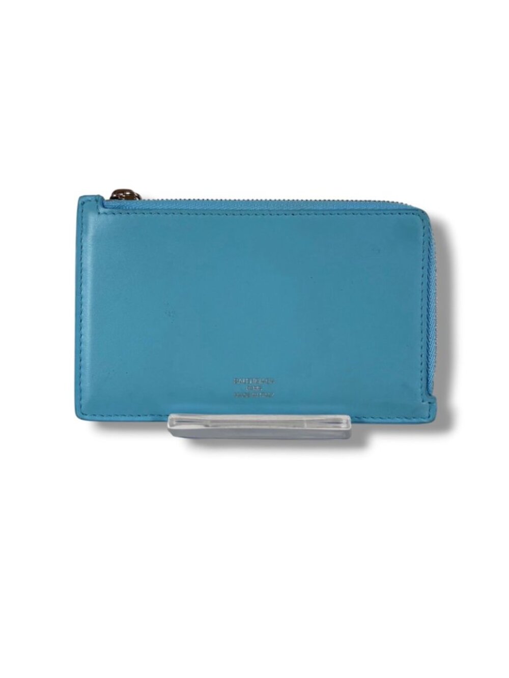 Balenciaga Envelope Fragment Case Coin Card Holder Light Blue Leather - Picture 3 of 13